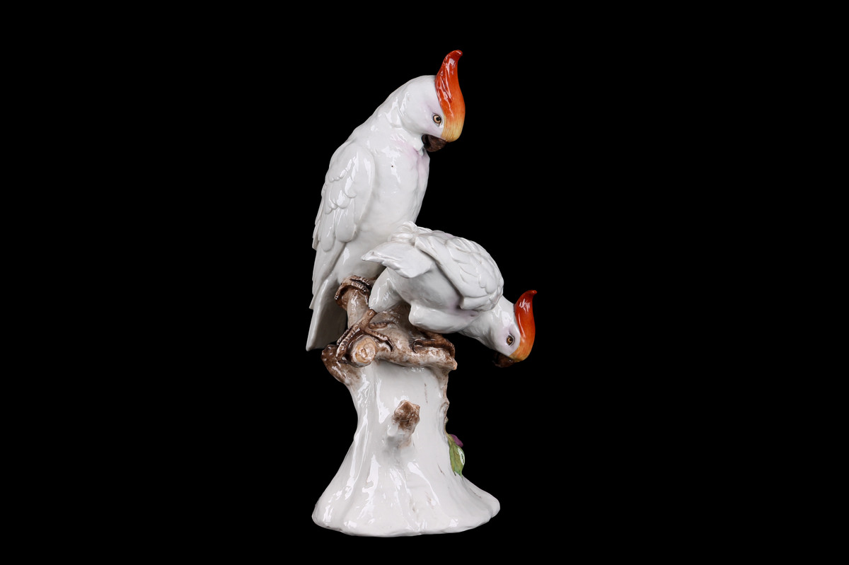 Cacatúa en Porcelana Alemana