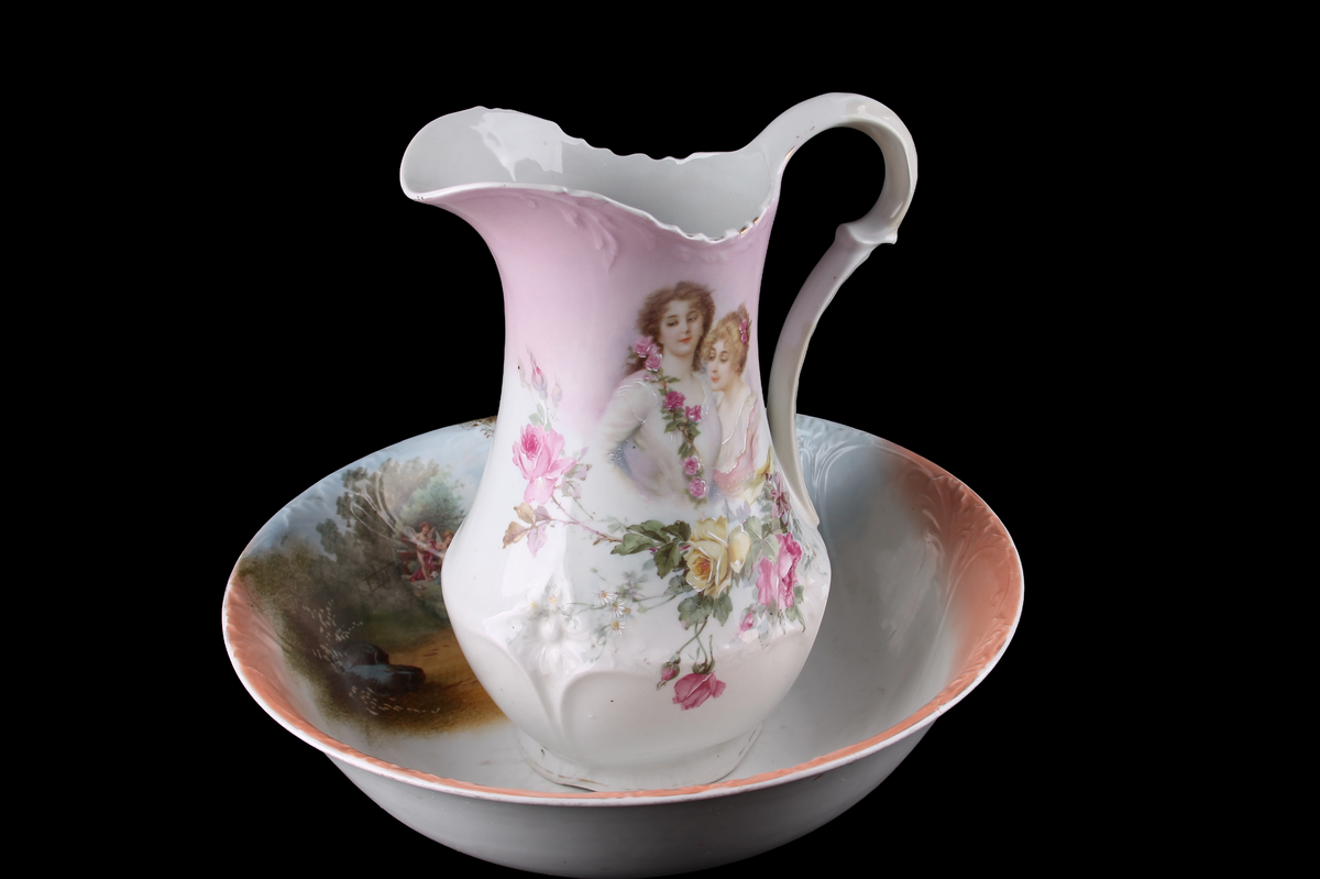 Jofaina con Palangana en Porcelana Checa