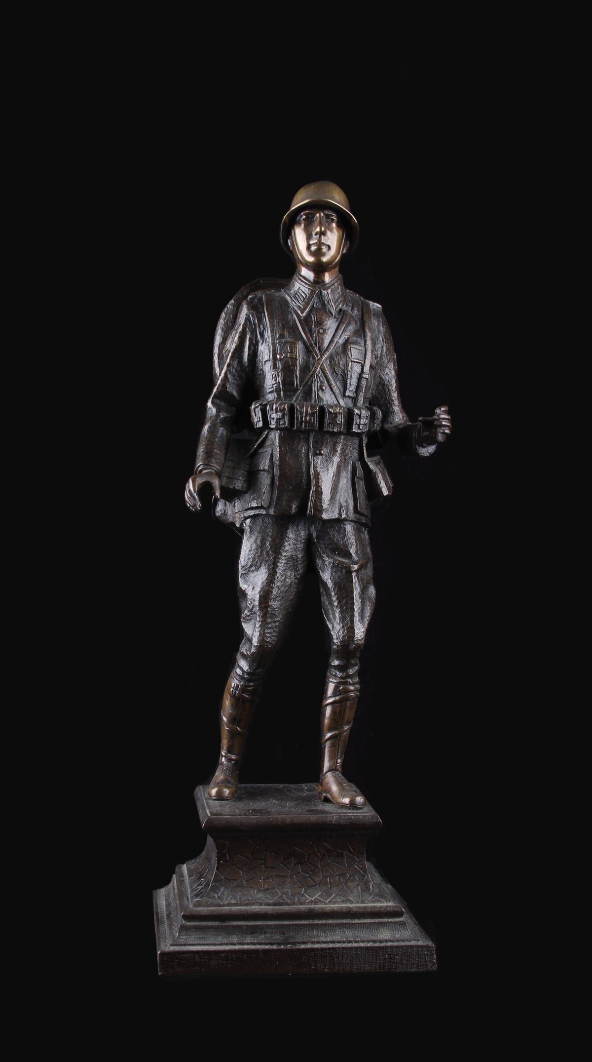 Figura de Soldado Alemán Bronce Macizo