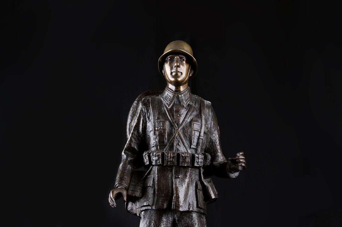 Figura de Soldado Alemán Bronce Macizo