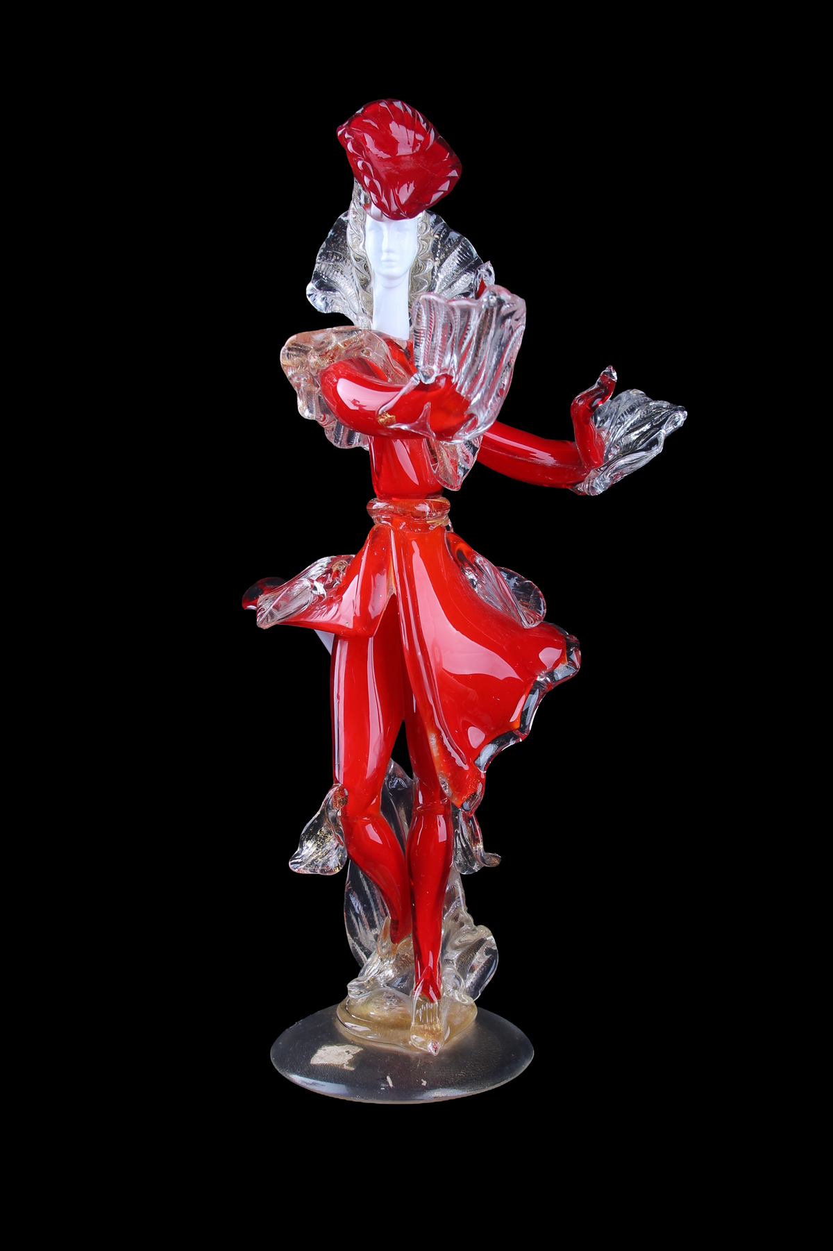 Bailarina en Cristal de Murano Rojo